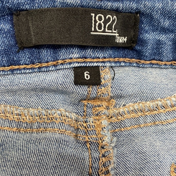 1822 Denim Distressed Skinny Jeans Size 6 - Picture 7 of 10